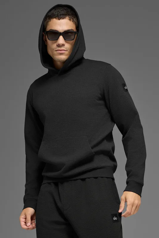 Waffle Lounge Hoodie - Black made by Alo Yoga