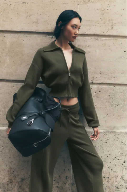 ALO Voyage Duffle - Black Leather made by Alo Yoga