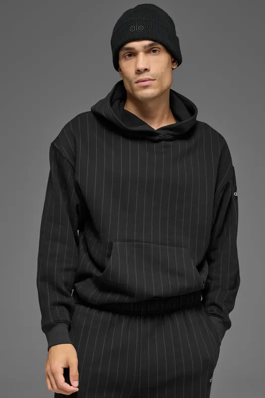 Pinstripe Hoodie - Black Pinstripe made by Alo Yoga