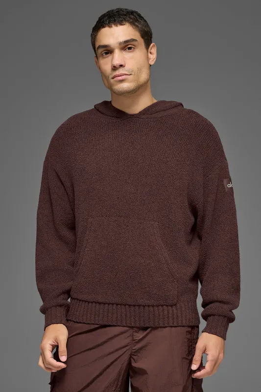 Textured Knit Hoodie - Brownstone made by Alo Yoga