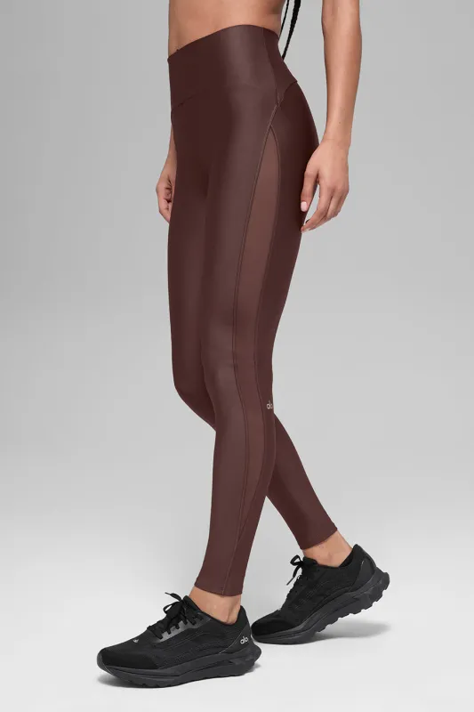 Airlift High-Waist Mesh Infatuation Legging - Brownstone made by Alo Yoga