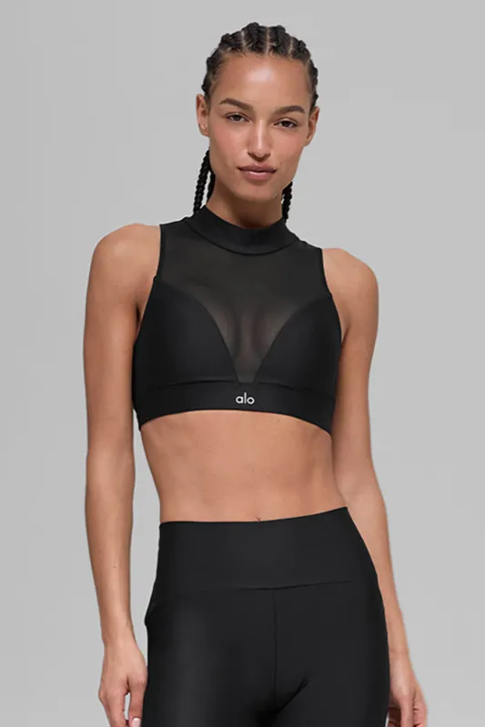 Airlift Mesh Infatuation Bra - Black made by Alo Yoga