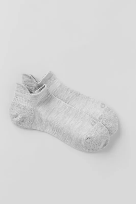 Unisex Performance Tab Sock - Athletic Heather Grey made by Alo Yoga