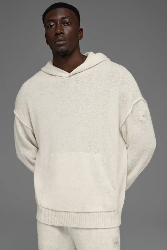 Wool Cashmere New Class Hoodie - Bone Heather made by Alo Yoga