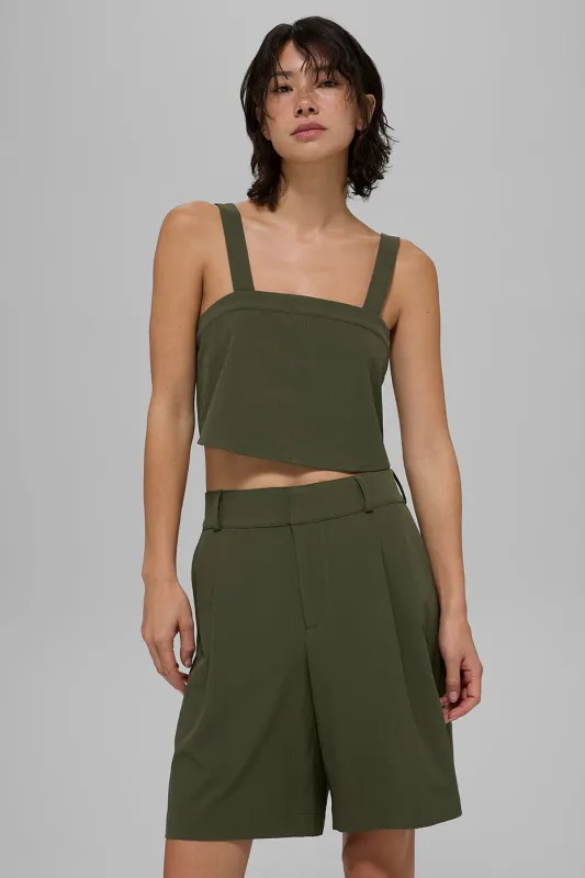 Cropped Dreamscape Tank - Green Olive made by Alo Yoga
