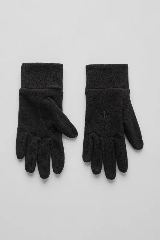 Performance Fleece Gloves - Black/Black made by Alo Yoga
