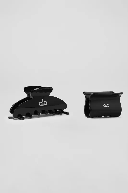 Effortless Claw Clip (2-Pack) - Black made by Alo Yoga