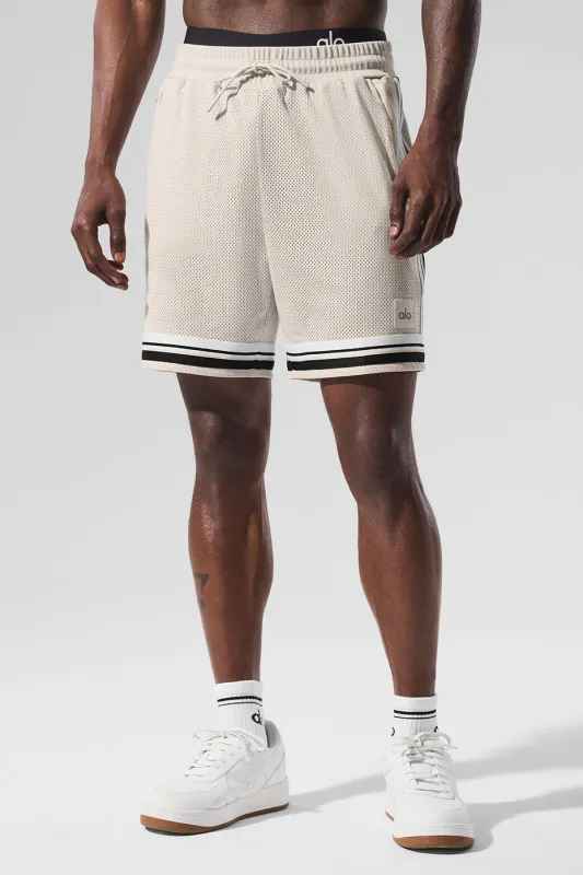 7" Key Mesh Basketball Short - Bone made by Alo Yoga