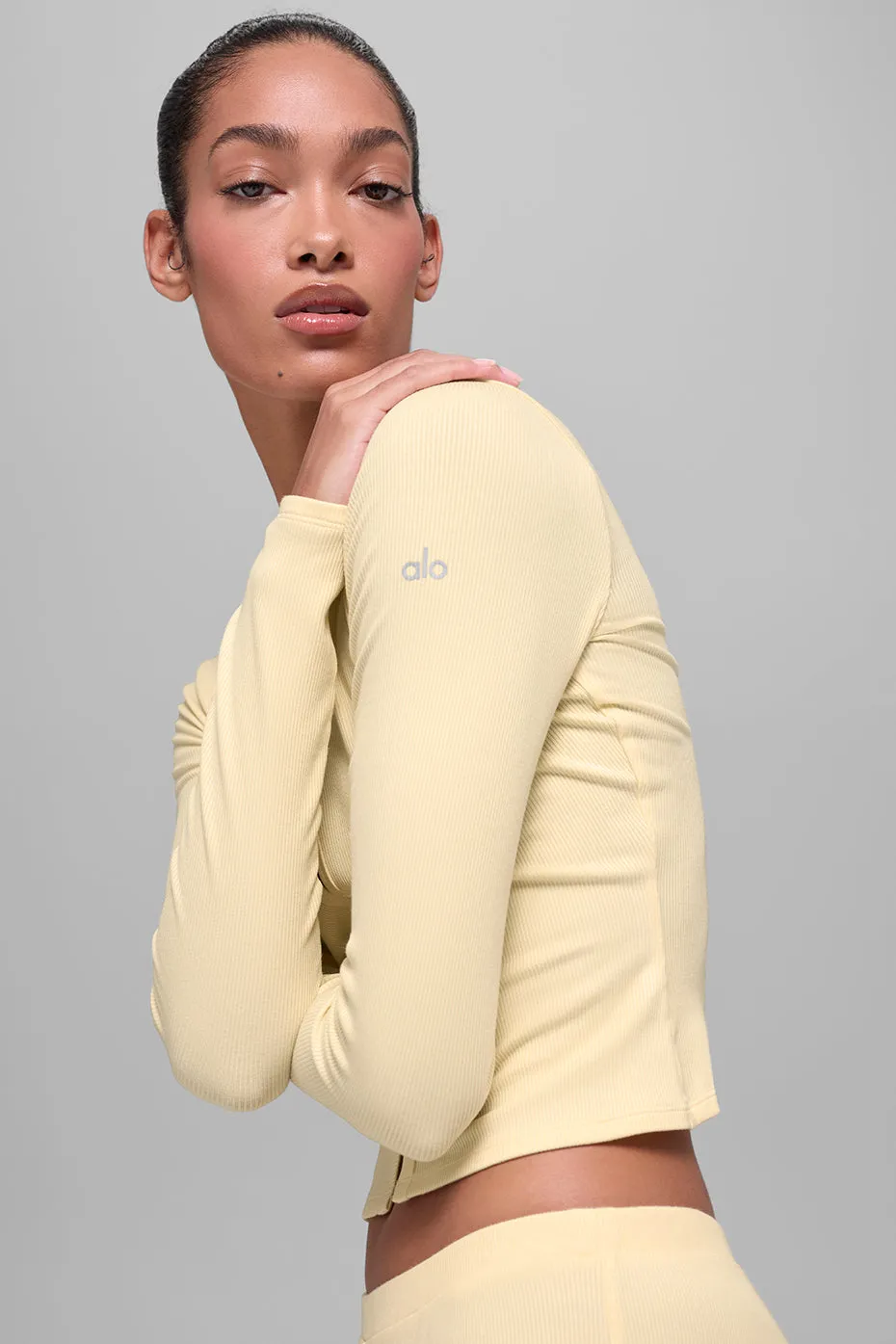 Dreamlight Long Sleeve Top - Candlelight Yellow sold by Alo Yoga product image thumbnail 4