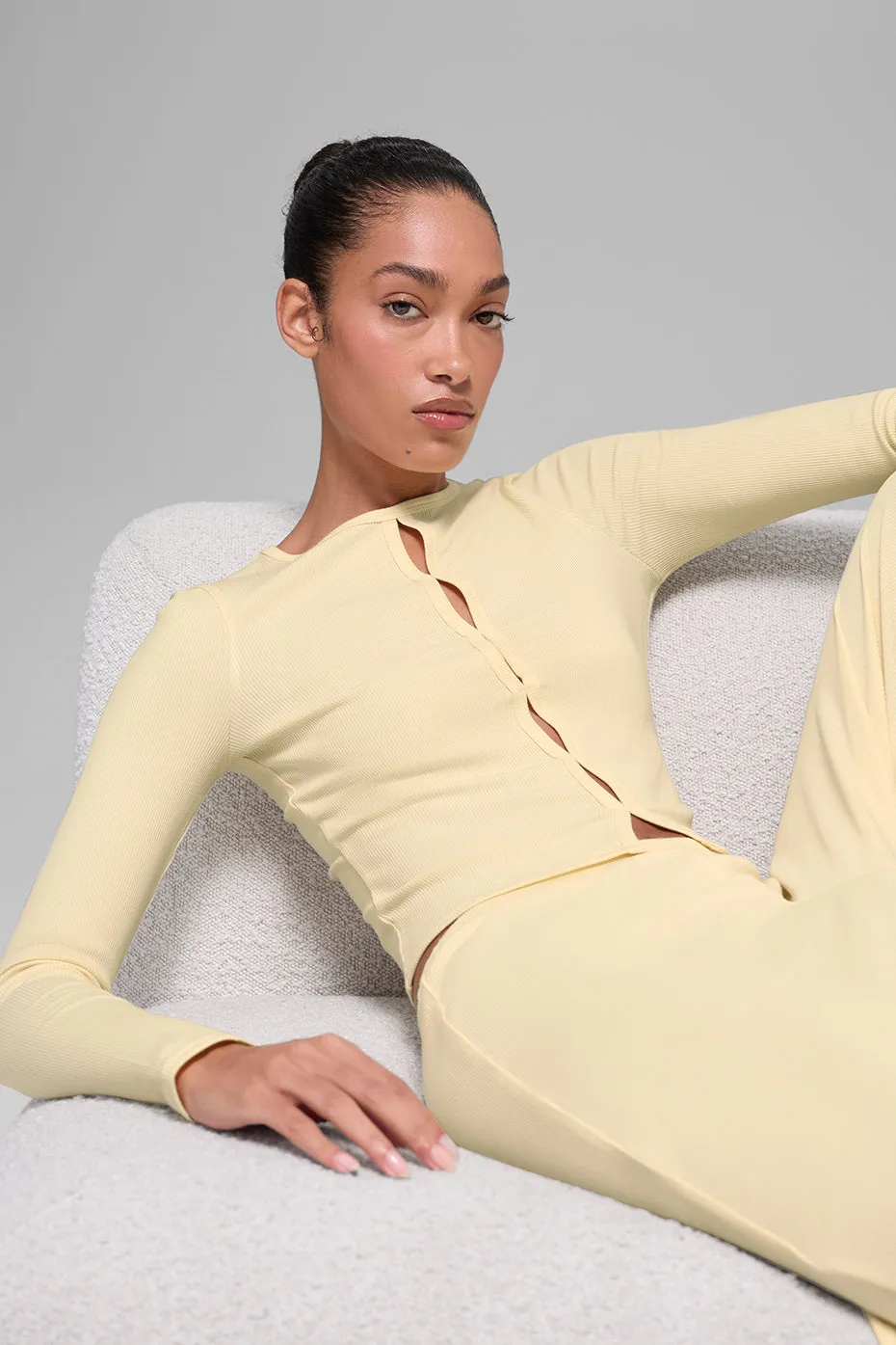 Dreamlight Long Sleeve Top - Candlelight Yellow sold by Alo Yoga product image thumbnail 3