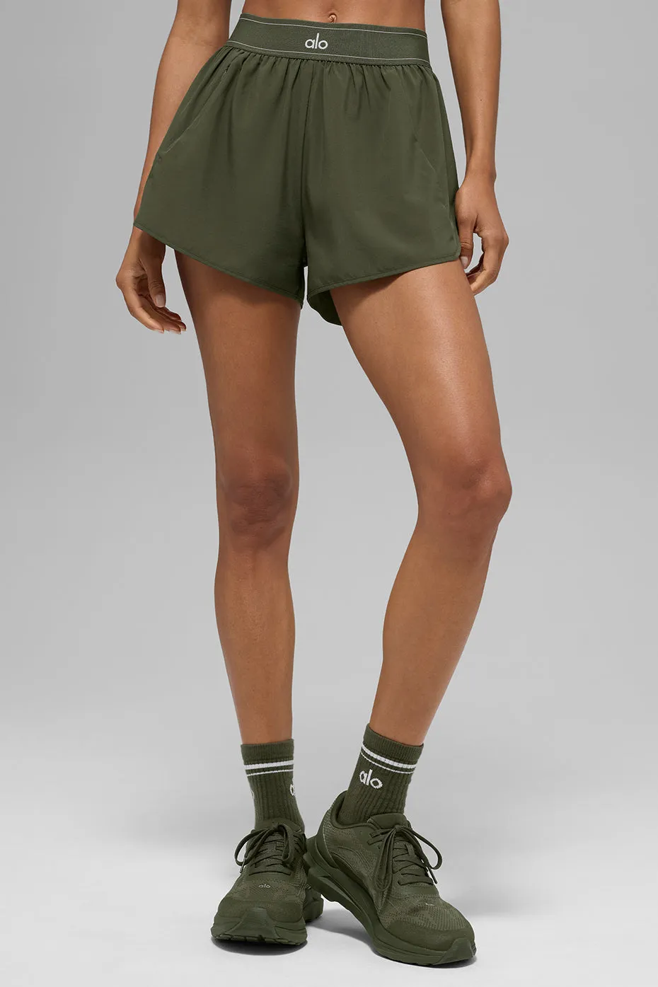 Match Point Short - Green Olive sold by Alo Yoga product image thumbnail 4
