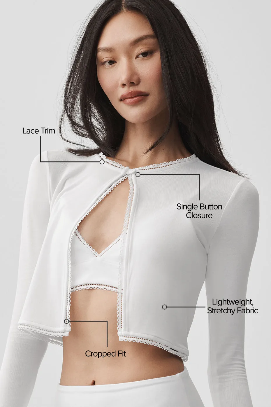 Affection Cardigan - White sold by Alo Yoga product image thumbnail 2
