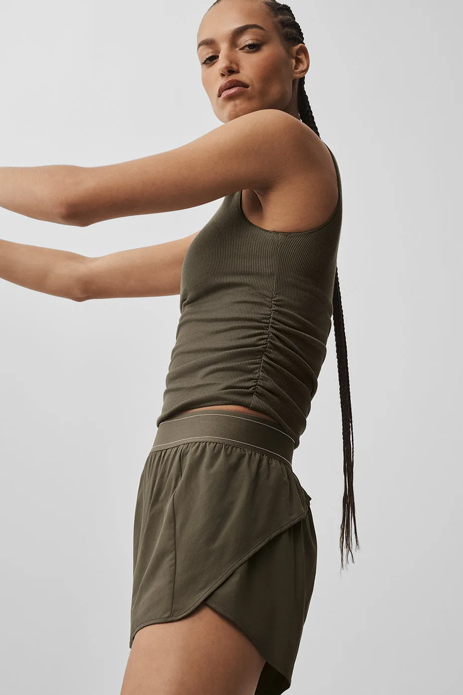 Ribbed En Pointe Tank - Olive Tree sold by Alo Yoga product image thumbnail 4