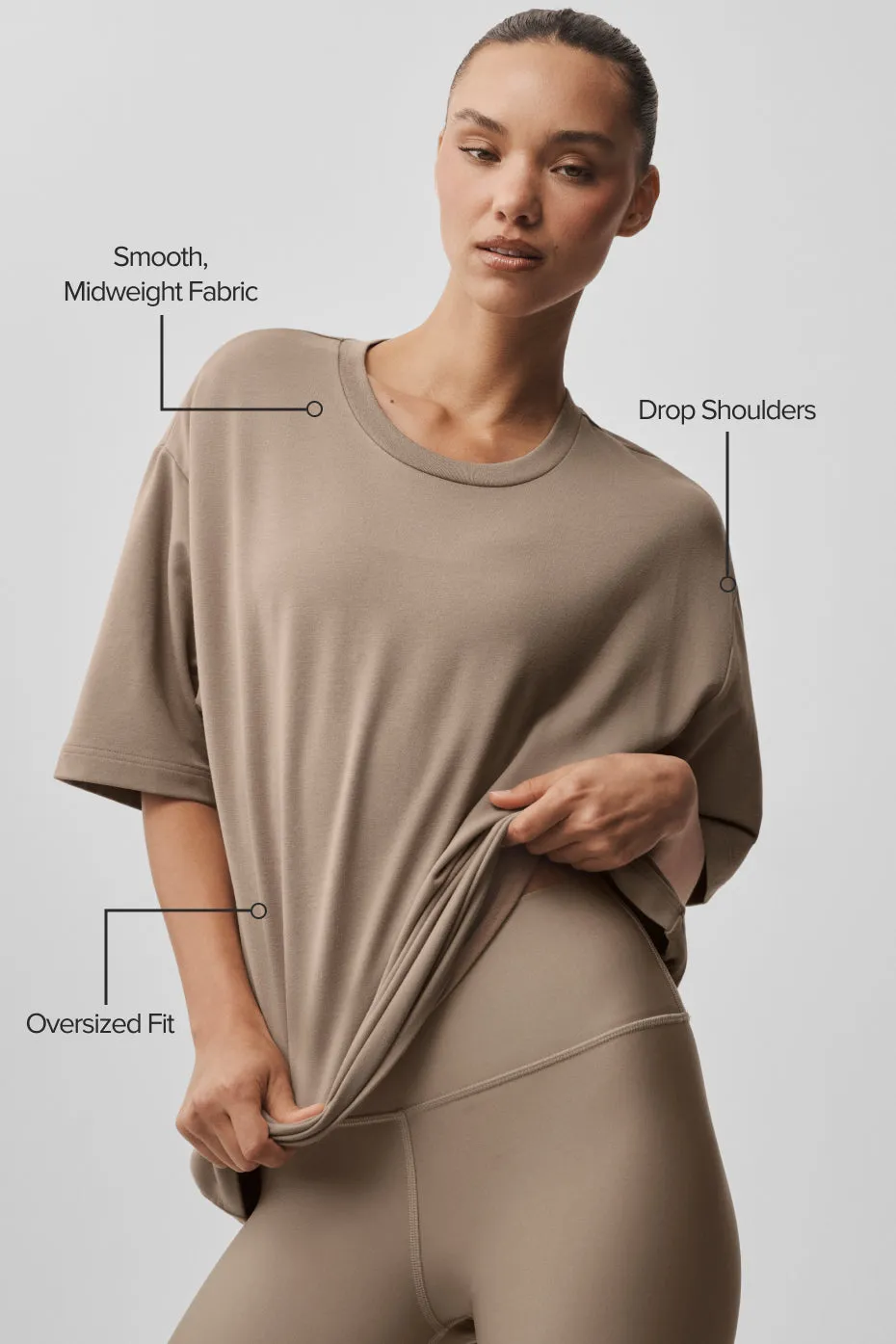 Double Take Short Sleeve - Gravel sold by Alo Yoga product image thumbnail 2