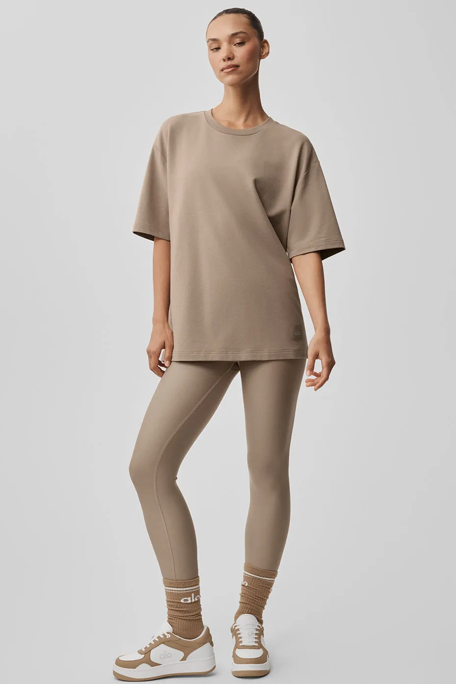 Double Take Short Sleeve - Gravel sold by Alo Yoga product image thumbnail 4