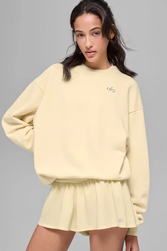 Accolade Crew Neck Pullover - Candlelight Yellow made by Alo Yoga