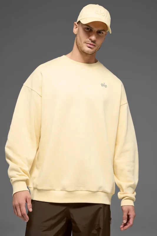 Accolade Crew Neck Pullover - Candlelight Yellow made by Alo Yoga