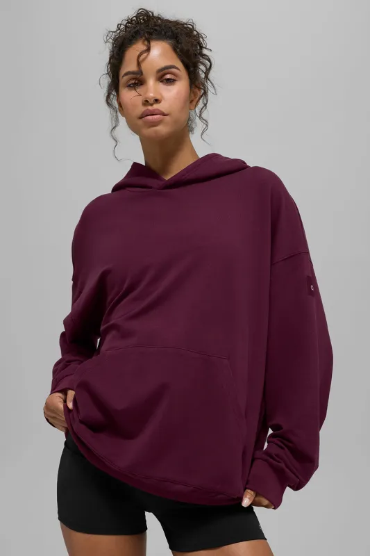 Double Take Hoodie - Burgundy made by Alo Yoga