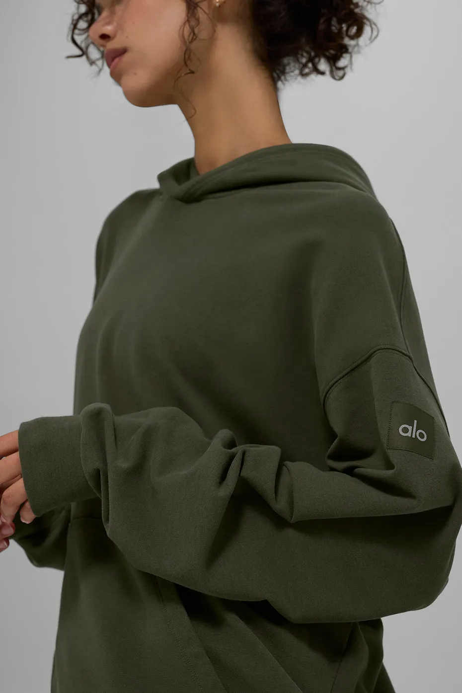 Double Take Hoodie - Green Olive sold by Alo Yoga product image thumbnail 2