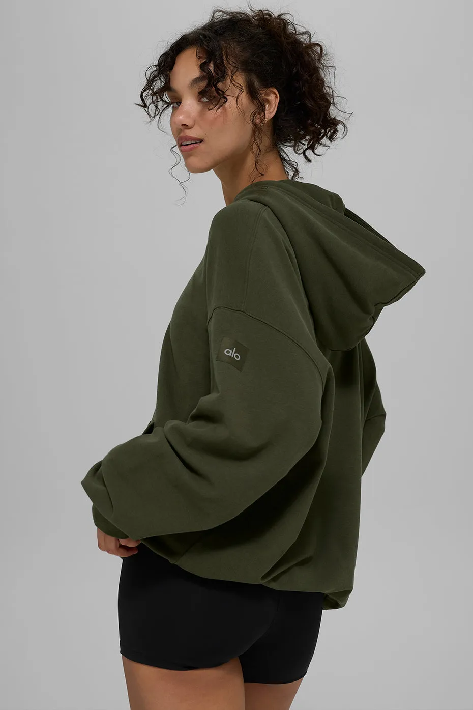 Double Take Hoodie - Green Olive sold by Alo Yoga product image thumbnail 3