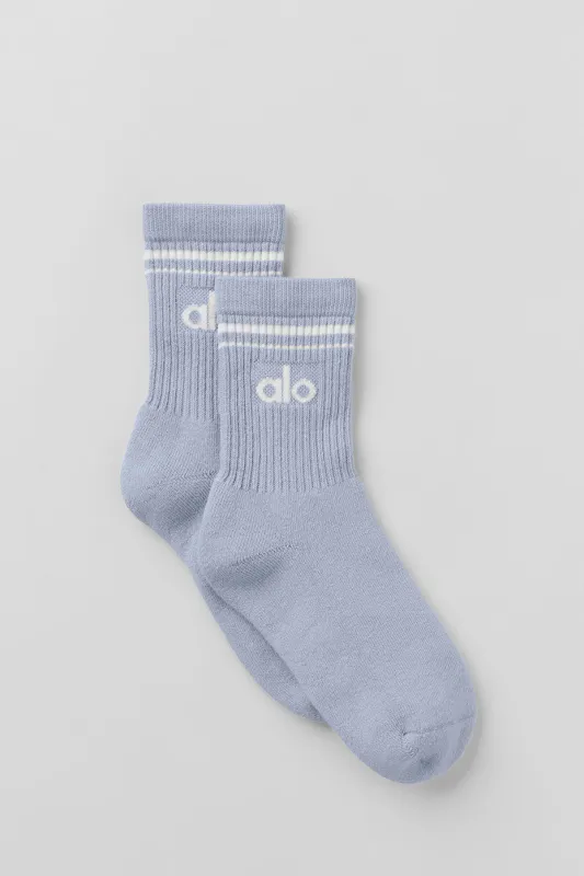 Unisex Half-Crew Throwback Sock - Winter Frost/White made by Alo Yoga