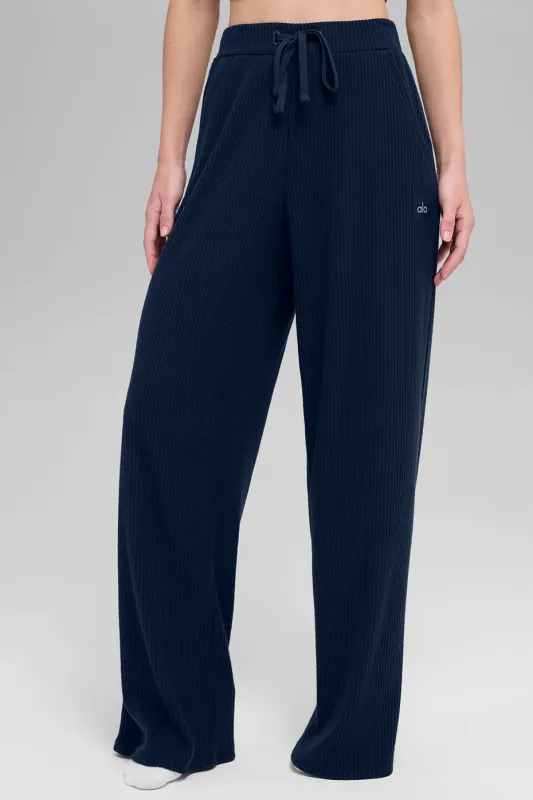 Muse Wide Leg Pant - Navy made by Alo Yoga