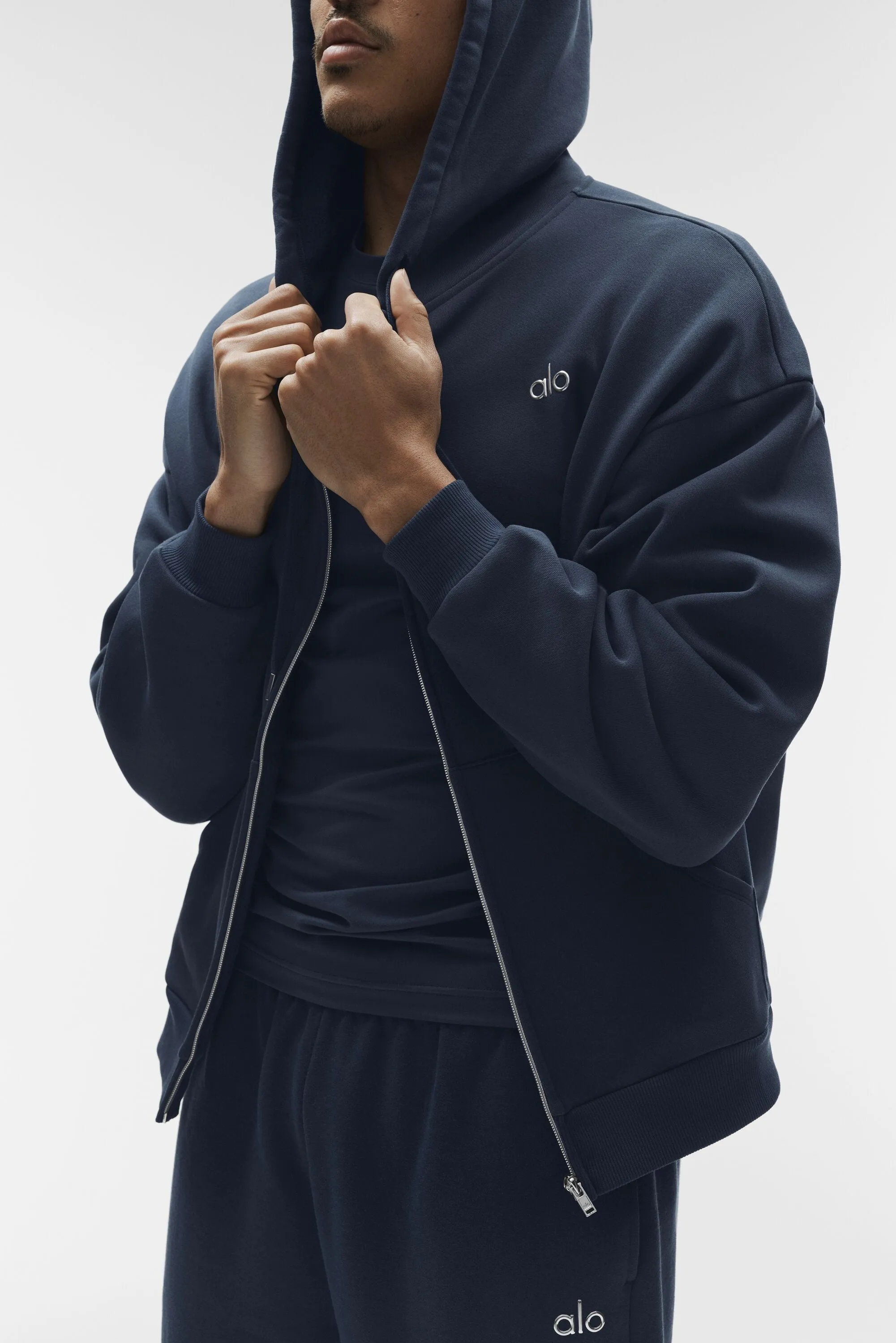 Accolade Full Zip Hoodie - Navy sold by Alo Yoga product image thumbnail 3