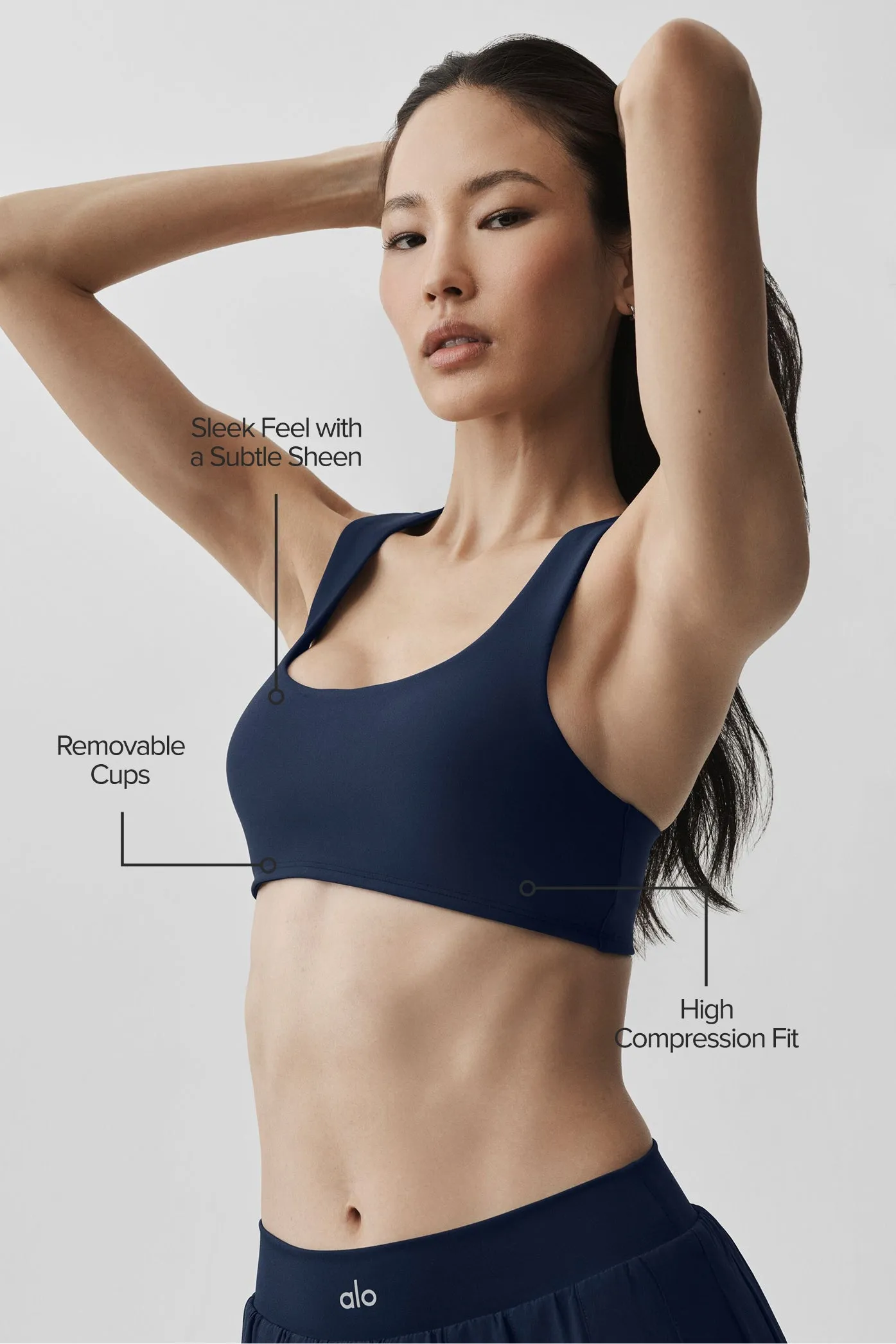 Airlift Advantage Racerback Bra - Navy sold by Alo Yoga product image thumbnail 2