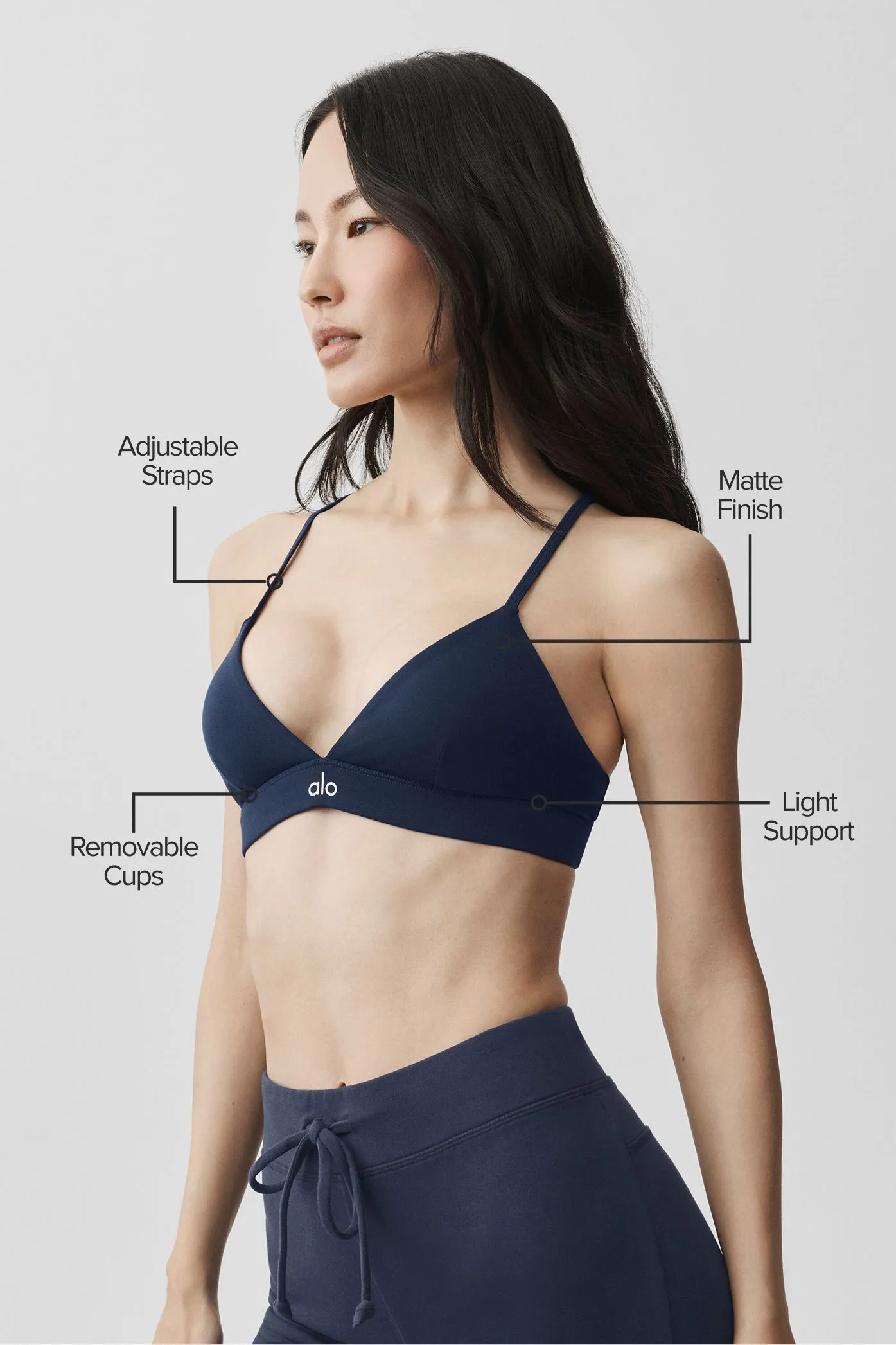 Splendor Bra - Navy/White sold by Alo Yoga product image thumbnail 2