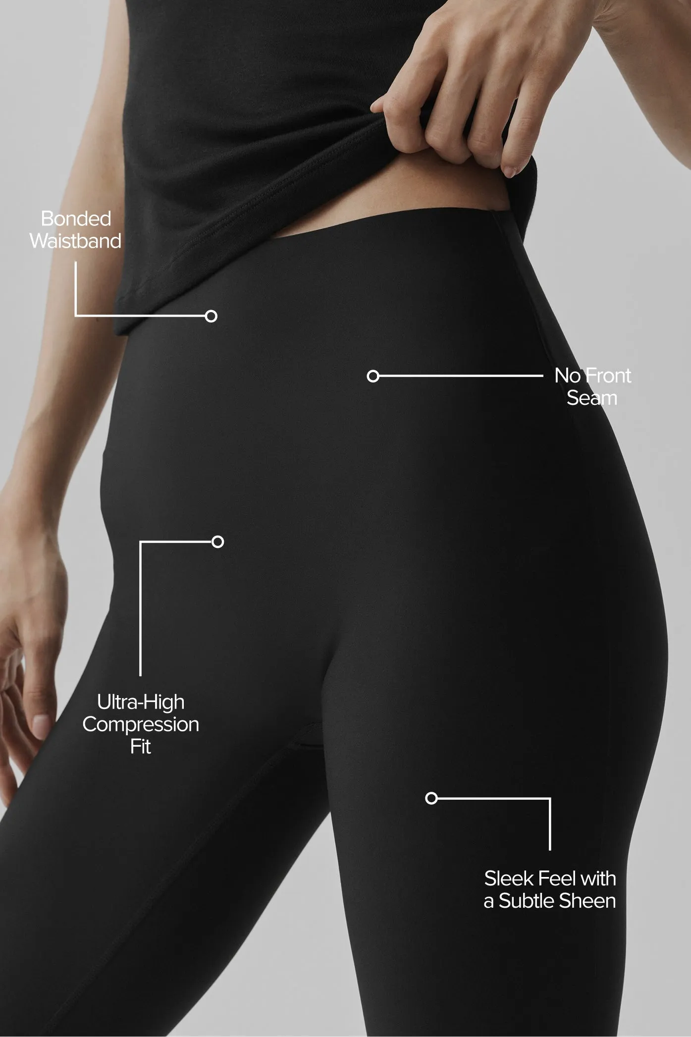 Airlift High-Waist Sleek Capri - Black sold by Alo Yoga product image thumbnail 2