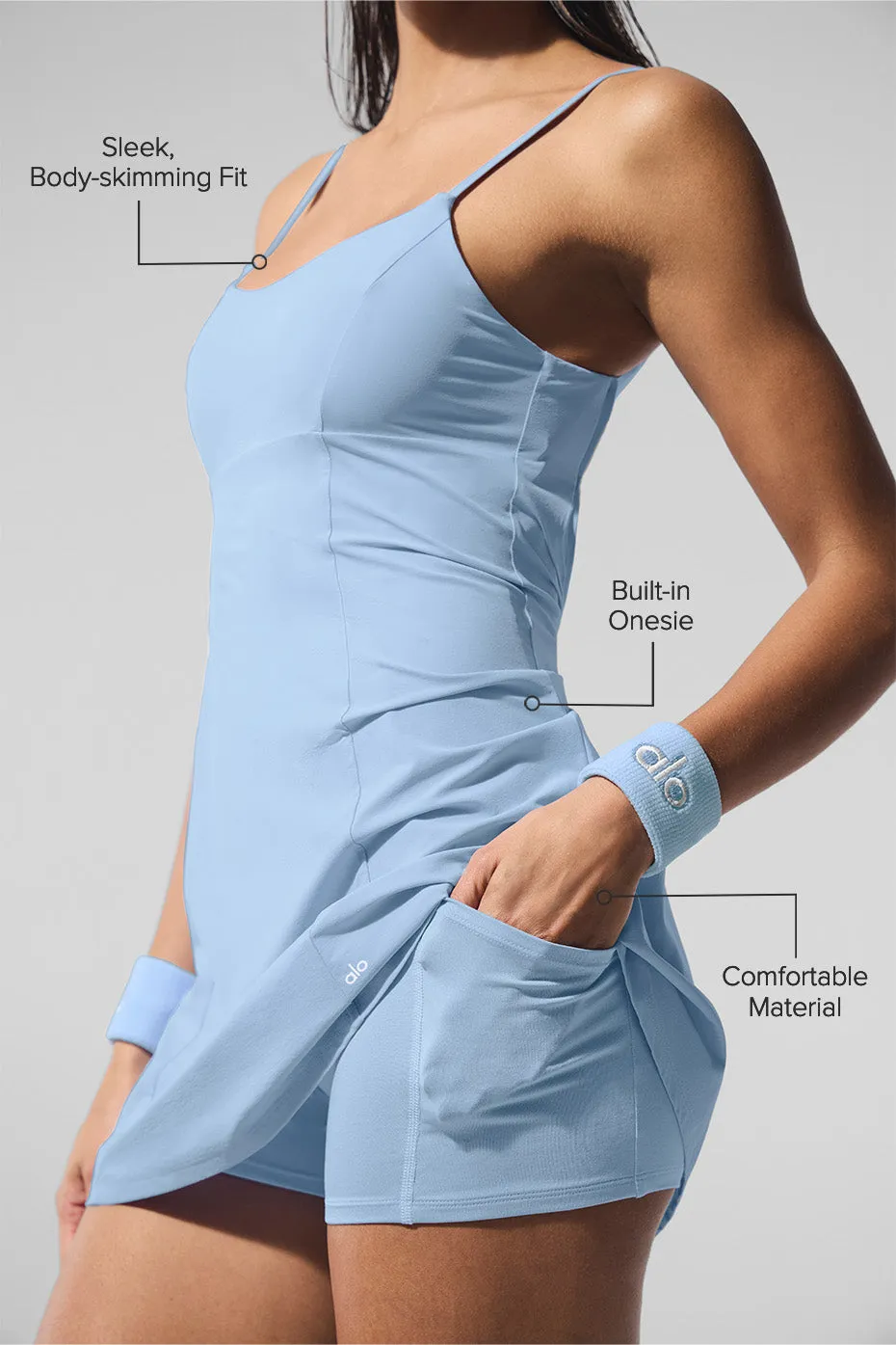 Breezy Tennis Dress - Seashell Blue sold by Alo Yoga product image thumbnail 2