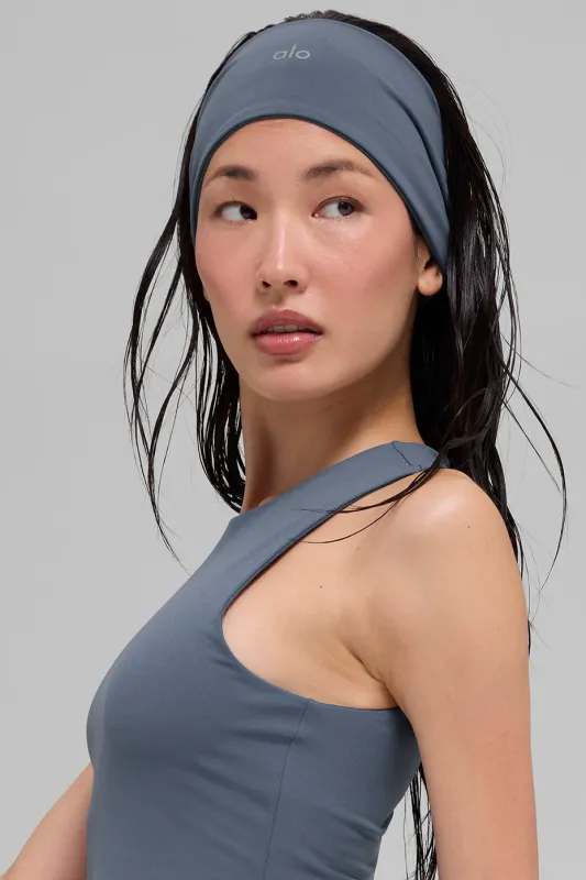 ALO Softsculpt Wide Headband - Bluestone made by Alo Yoga