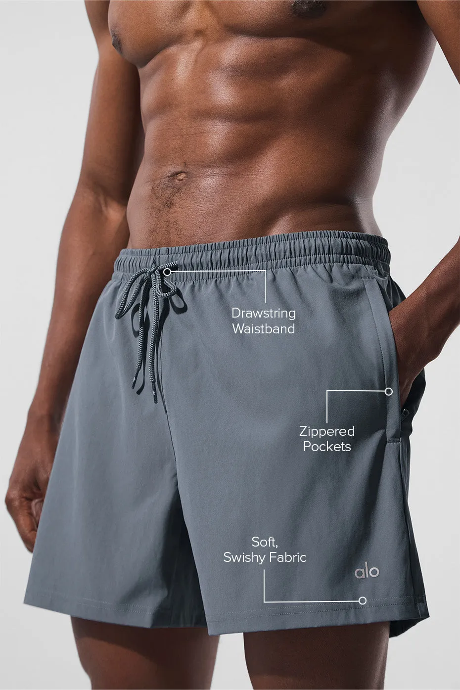 5" Circuit Short - Steel Grey sold by Alo Yoga product image thumbnail 2