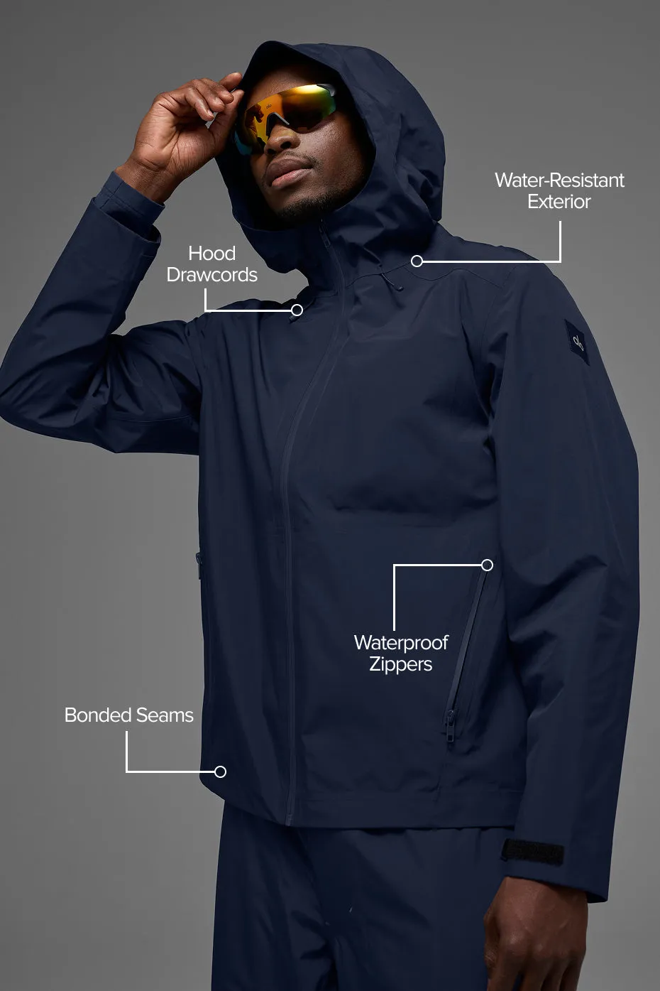 Alpha Shell Jacket - Navy sold by Alo Yoga product image thumbnail 2
