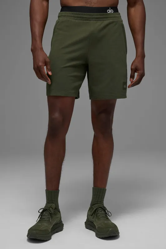 7" Double Take Short - Green Olive made by Alo Yoga