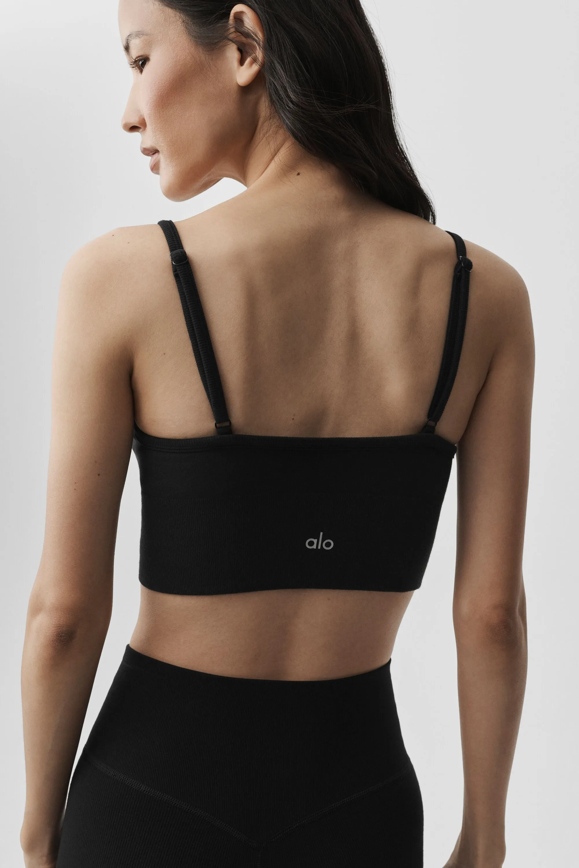 Seamless Modal Ribbed Delight Bralette - Black sold by Alo Yoga product image thumbnail 4