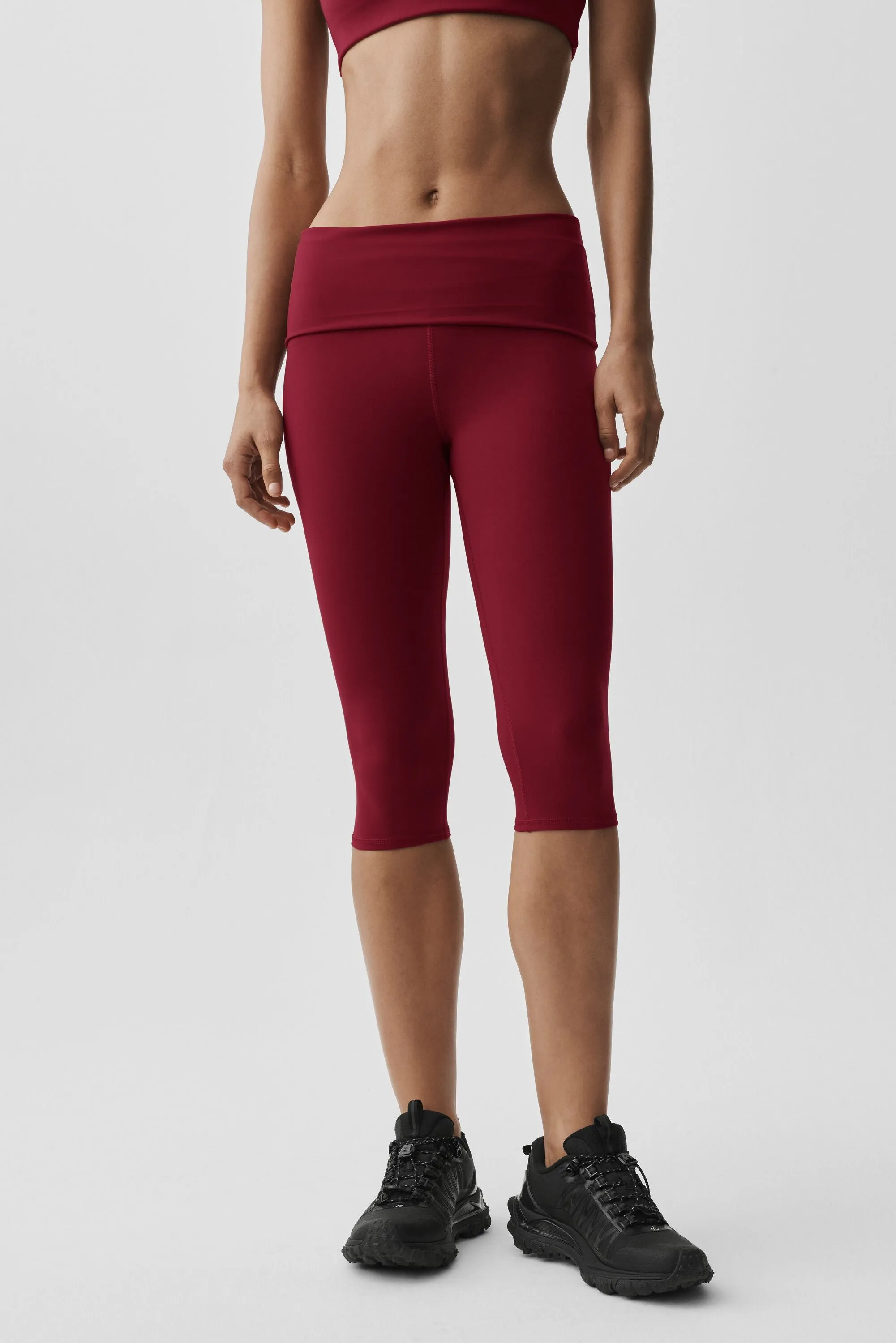 ALO Softsculpt Low-Rise Foldover Capri - Summer Romance Red sold by Alo Yoga product image thumbnail 3