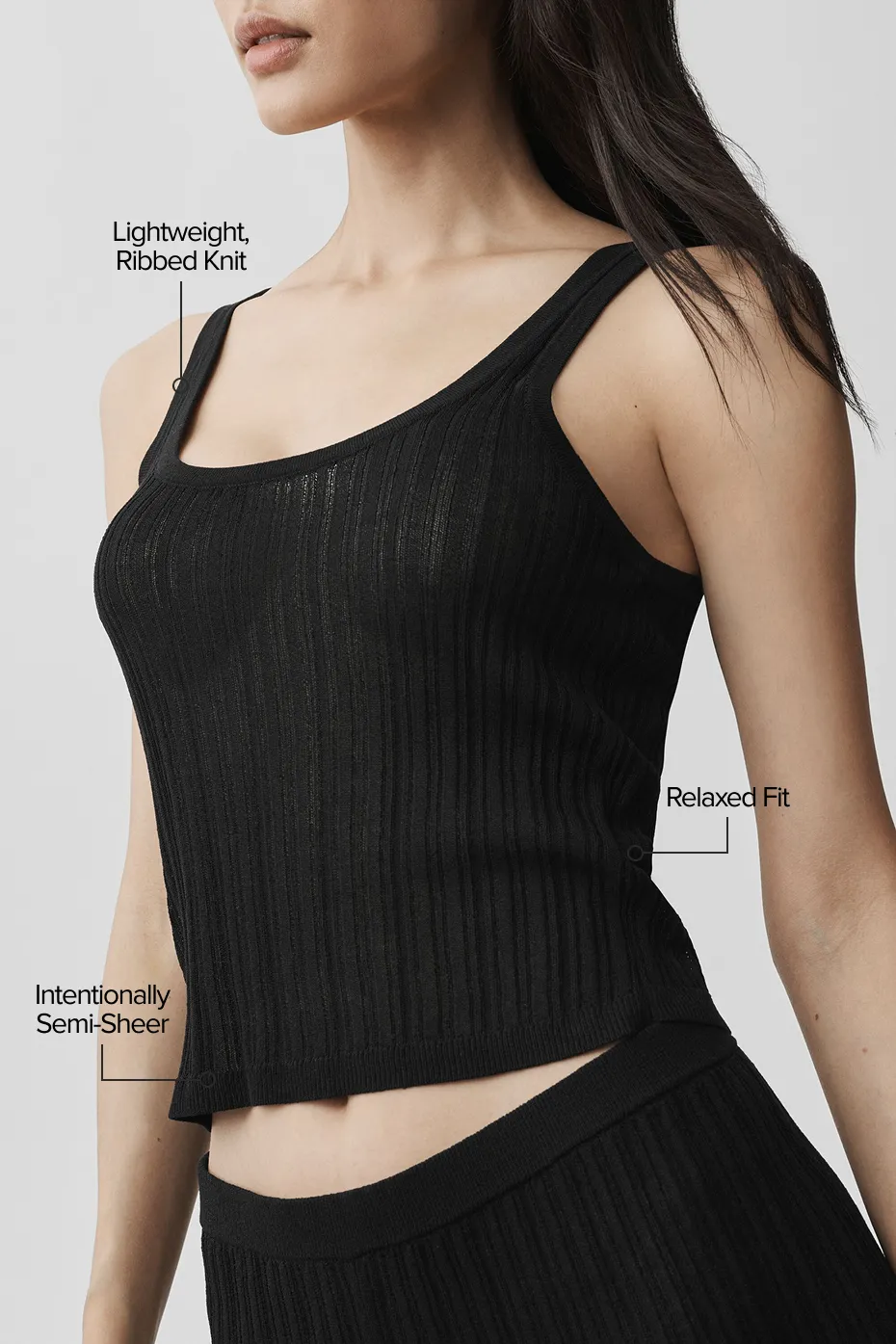 Sweater Sunlit Tank - Black sold by Alo Yoga product image thumbnail 2