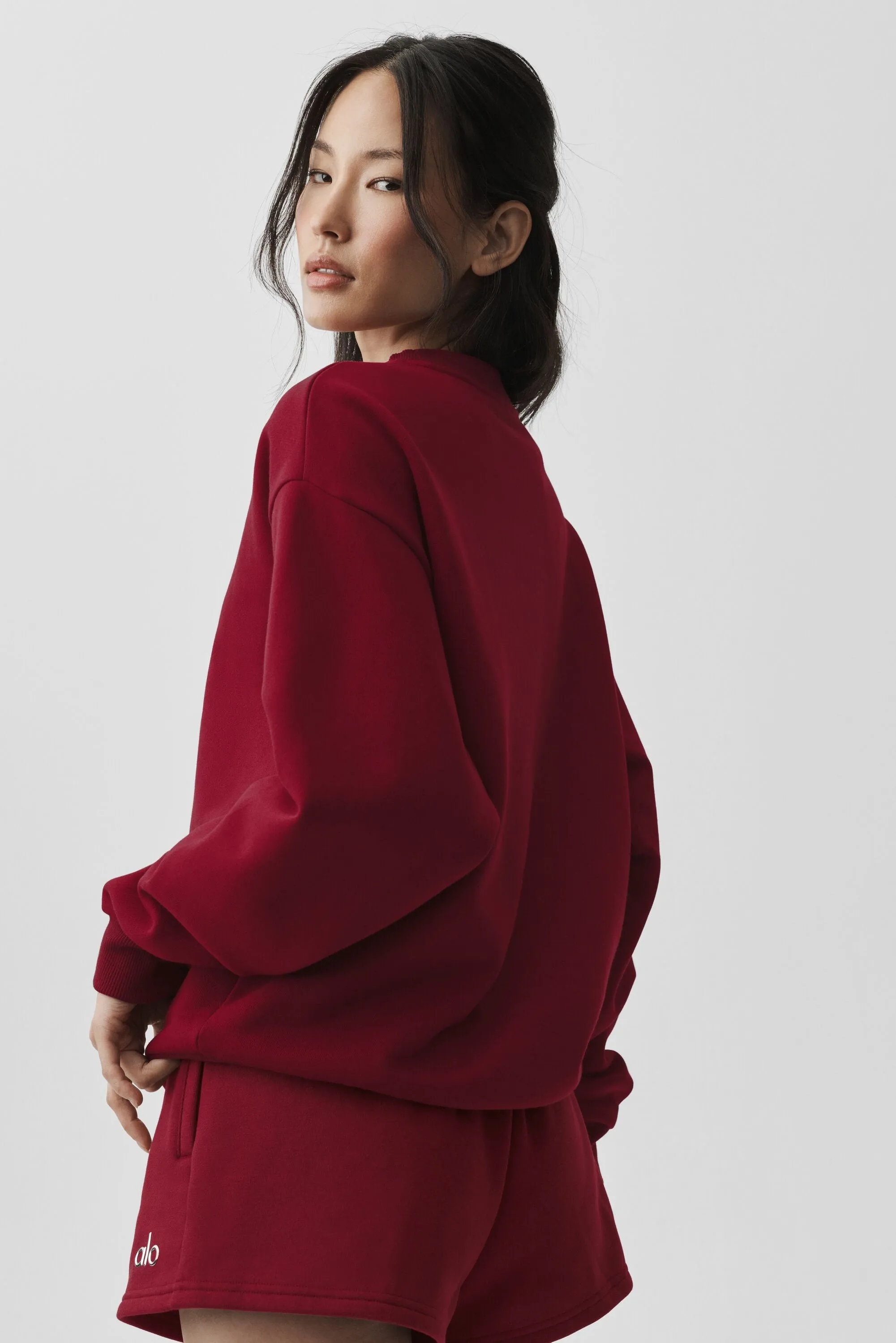 Accolade Crew Neck Pullover - Summer Romance Red sold by Alo Yoga product image thumbnail 2