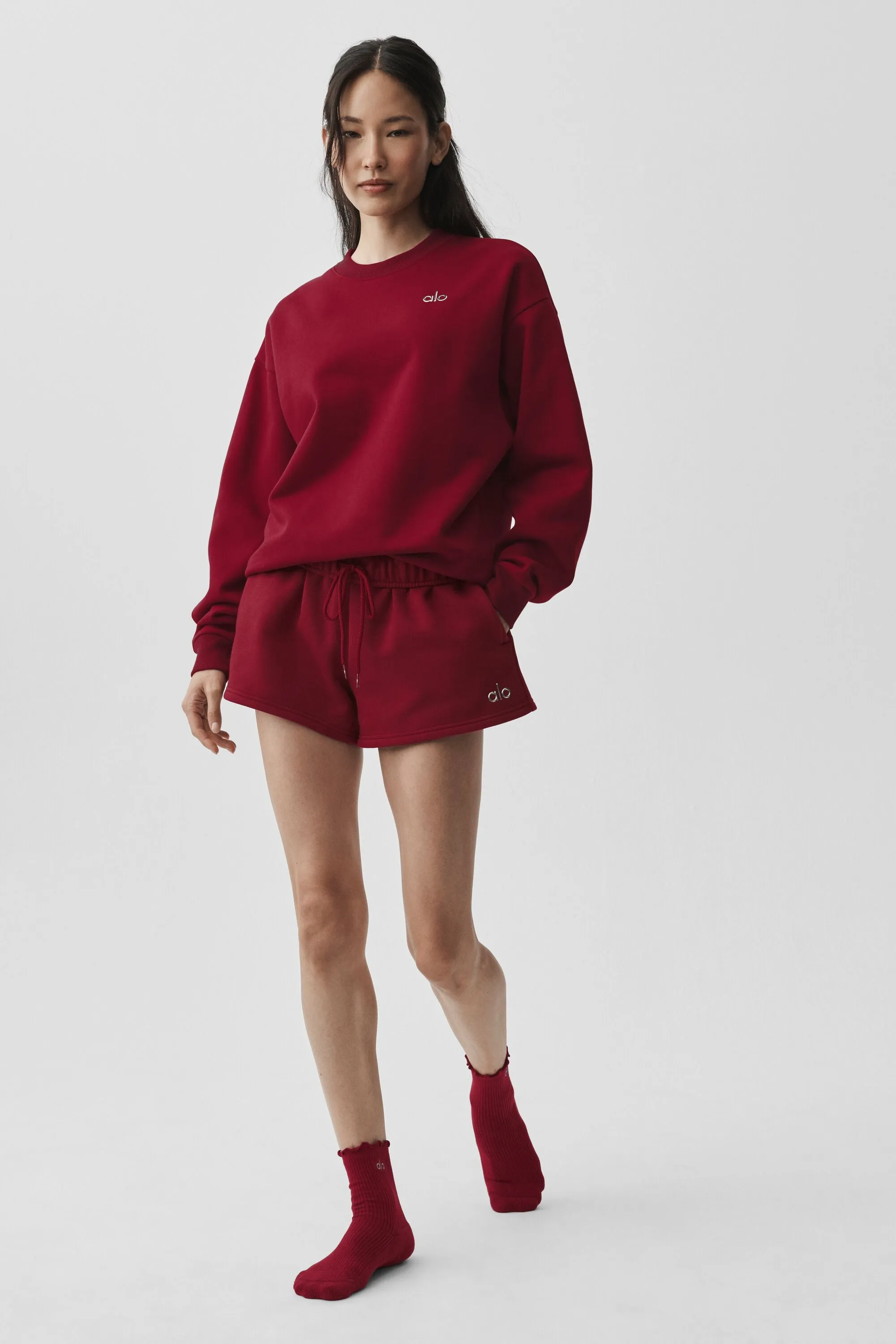 Accolade Crew Neck Pullover - Summer Romance Red sold by Alo Yoga product image thumbnail 5