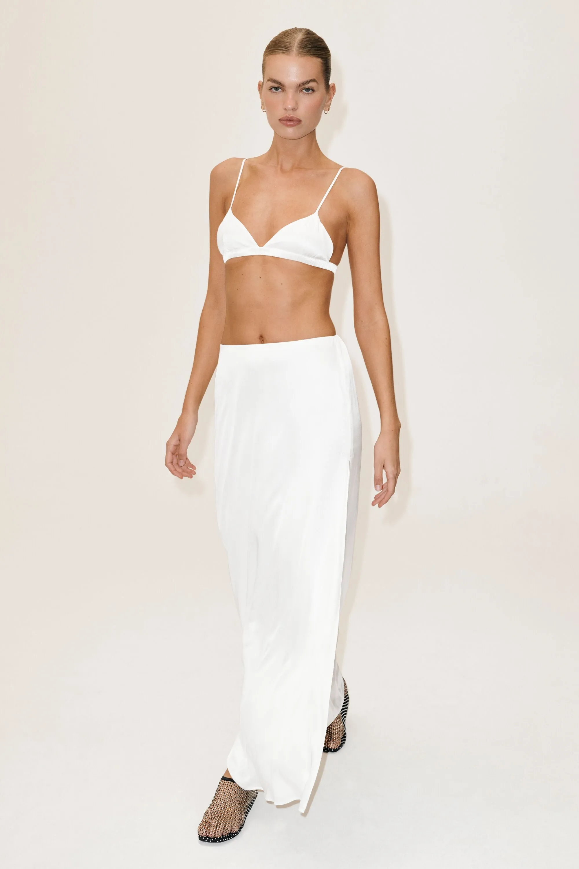 Silk Blend Radiance Bra - White sold by Alo Yoga product image thumbnail 4