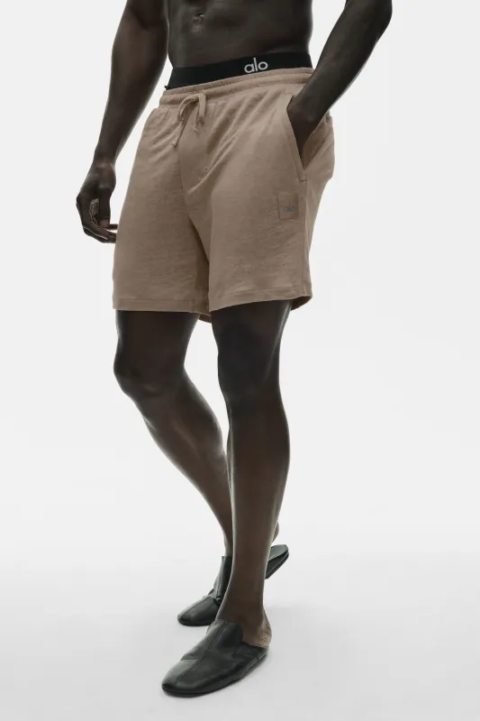 7" Linen Jersey Coastal Short - Gravel made by Alo Yoga