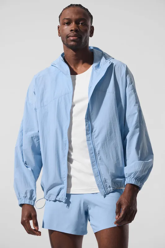 Vantage Nylon Ripstop Track Jacket - Seashell Blue made by Alo Yoga