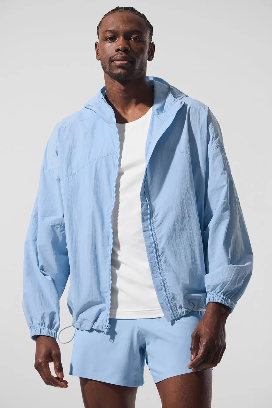 Vantage Nylon Ripstop Track Jacket - Seashell Blue sold by Alo Yoga