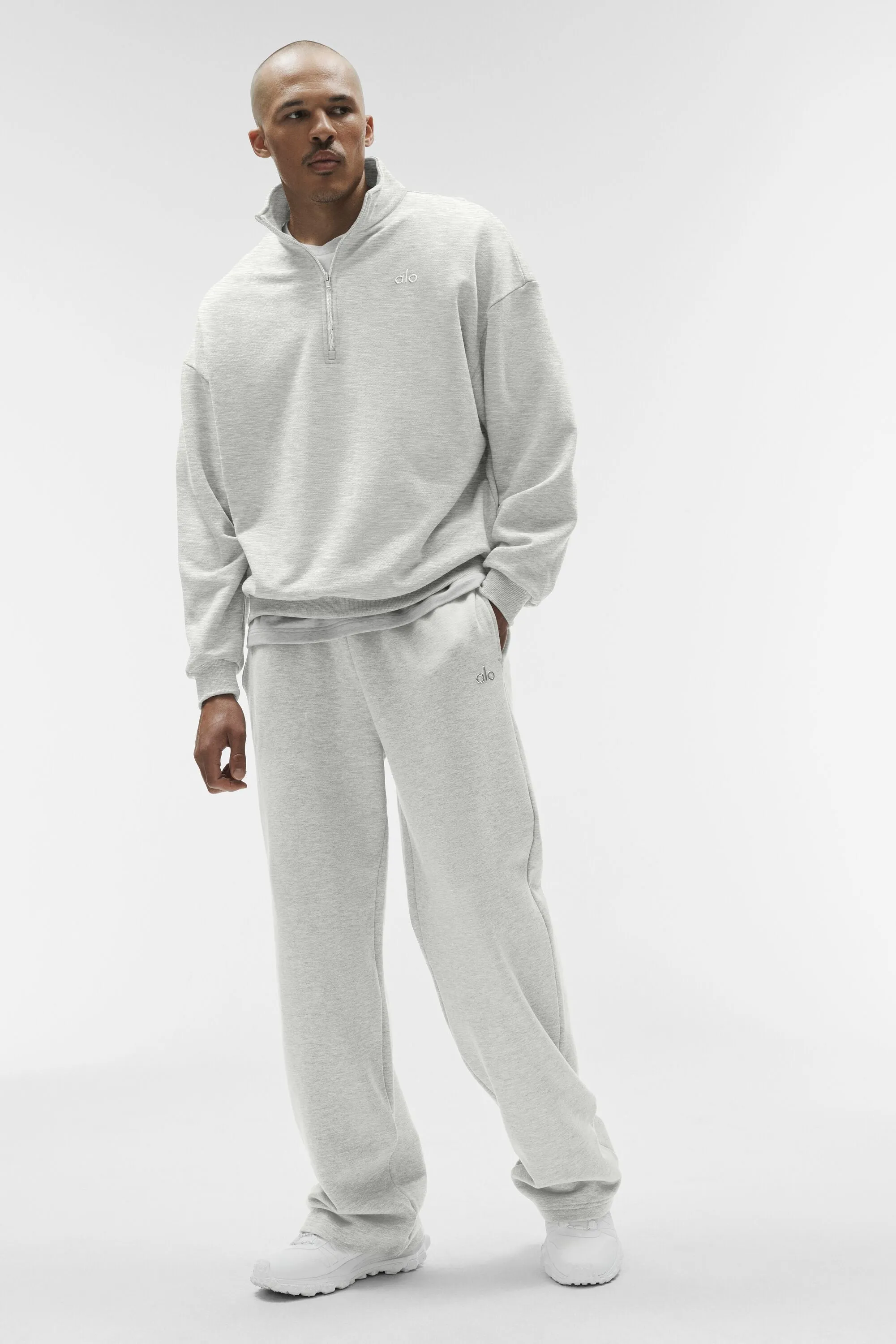 Accolade 1/4 Zip Pullover - White Heather sold by Alo Yoga product image thumbnail 4