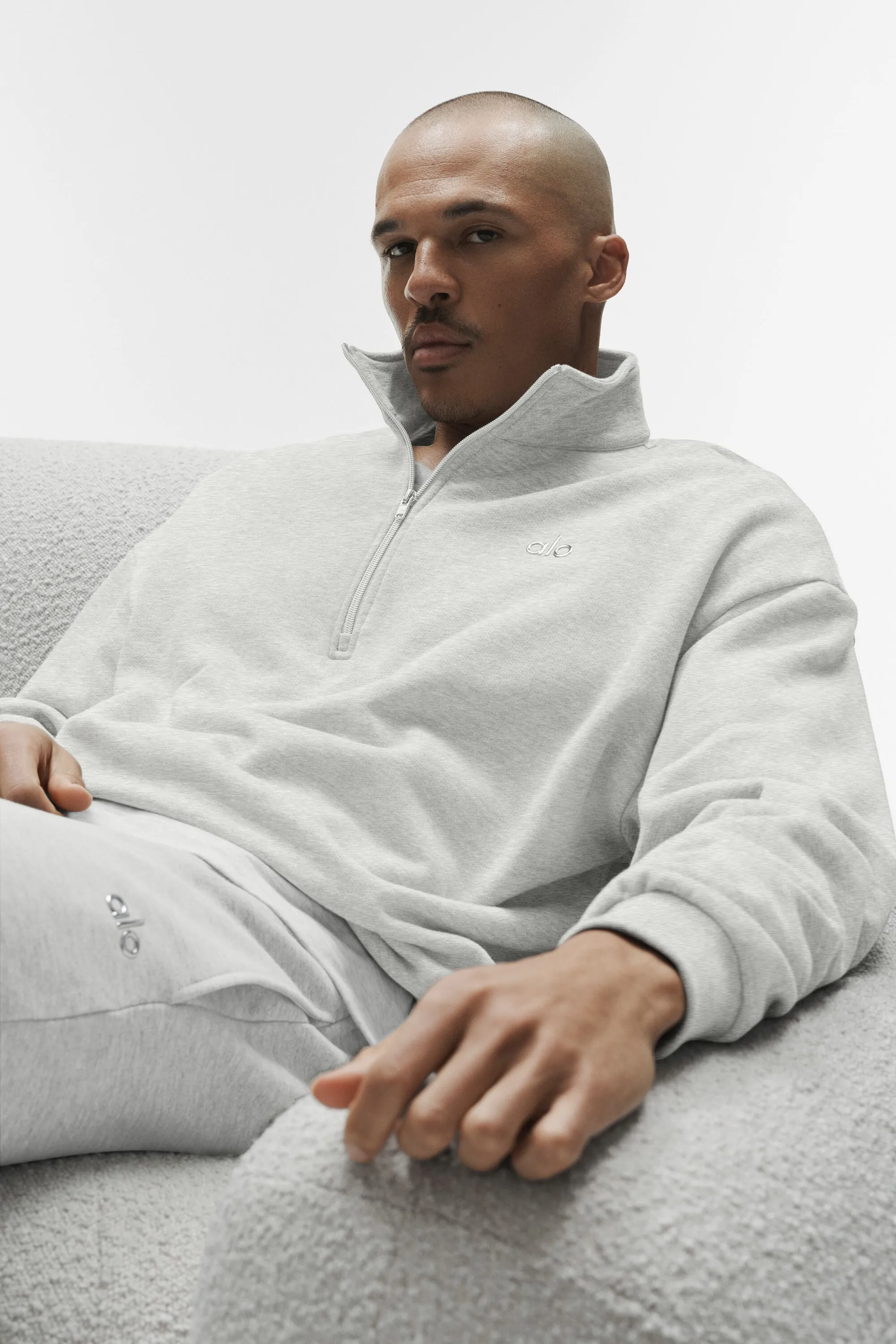 Accolade 1/4 Zip Pullover - White Heather sold by Alo Yoga product image thumbnail 3
