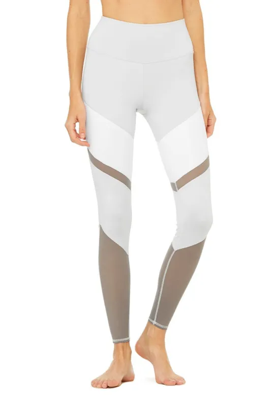 High-Waist Sheila Legging - Dove Grey/Wht Glsy/Anthrac sold by Alo Yoga