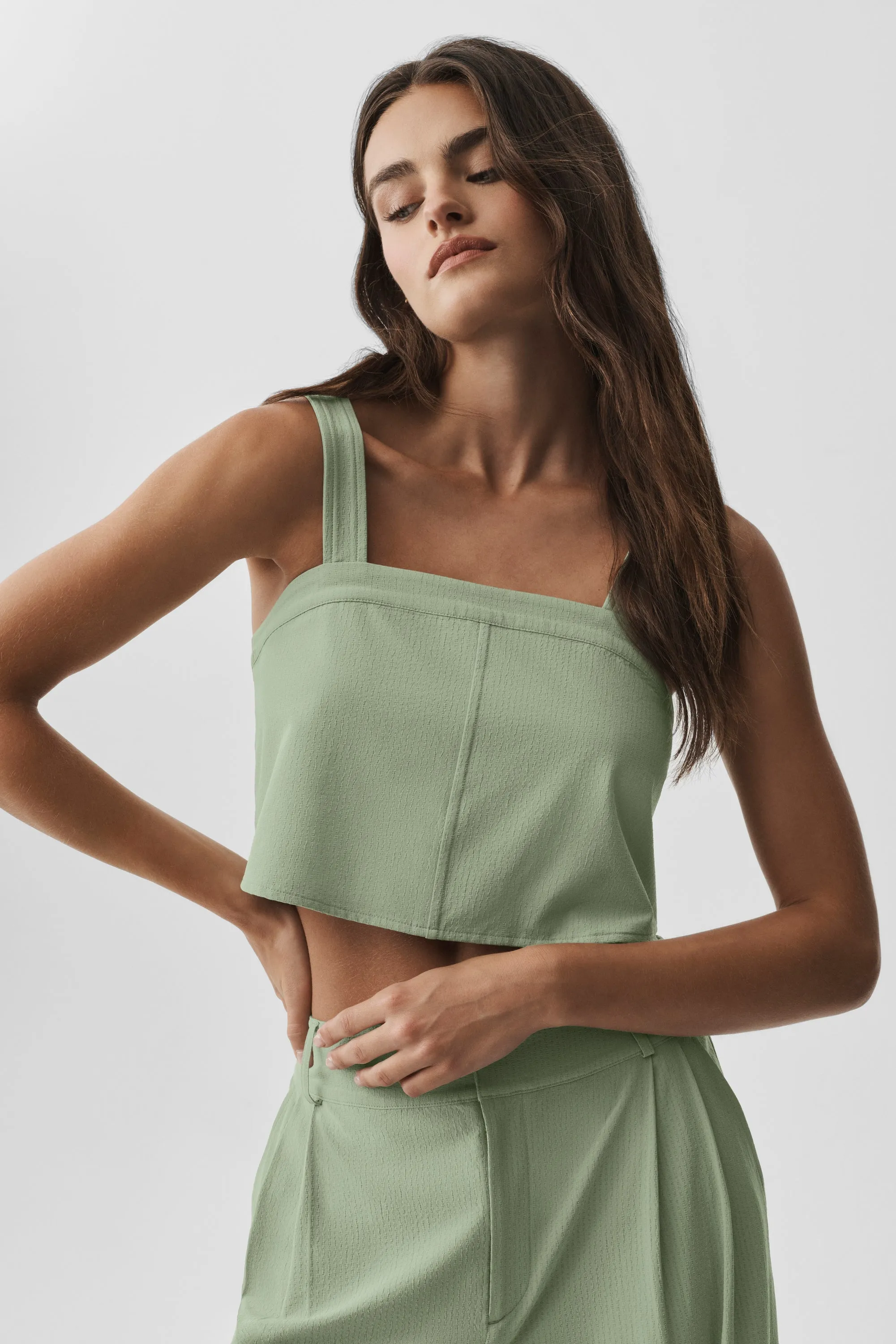 Cropped Dreamscape Tank - Dune Grass sold by Alo Yoga product image thumbnail 2