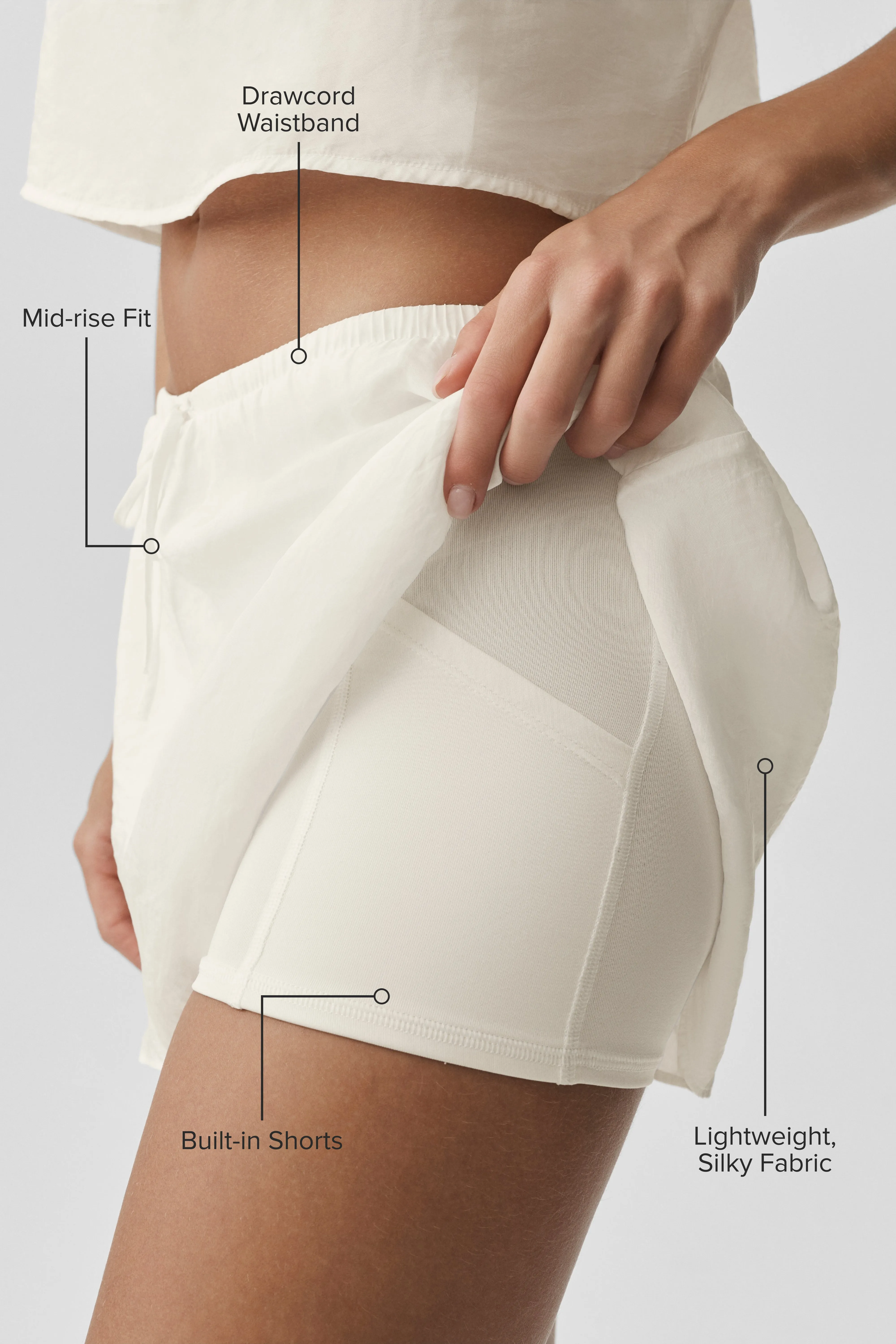 Semi-Sheer Golden Hour Tennis Skirt - Ivory sold by Alo Yoga product image thumbnail 2