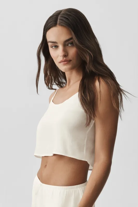 Semi-Sheer Golden Hour Tank - Ivory made by Alo Yoga